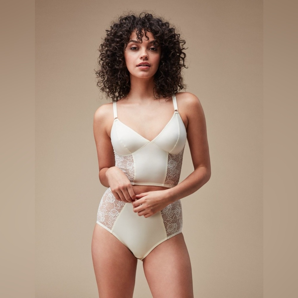 Fortnight Wire free Mira bodice M black, ivory